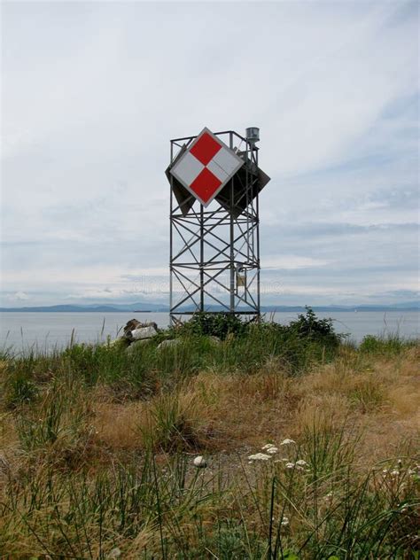 Lighthouse Tower at Point Roberts, Washington Stock Photo - Image of ...