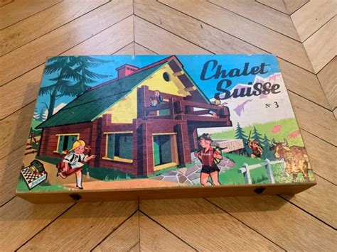 BOITE OU COFFRET Chalet Suisse Jeujura Boite N 3 Jouet Jeu De