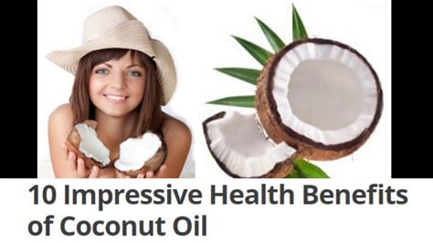 10 Impressive Health Benefits Of Coconut Oil Youtube