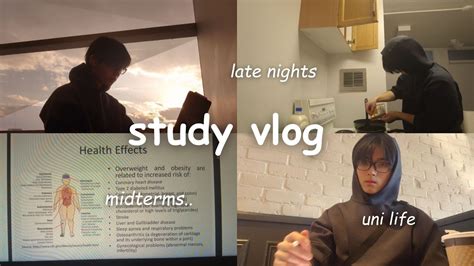 Uni Study Vlog Cramming For Midterms Productive Late Nights Youtube