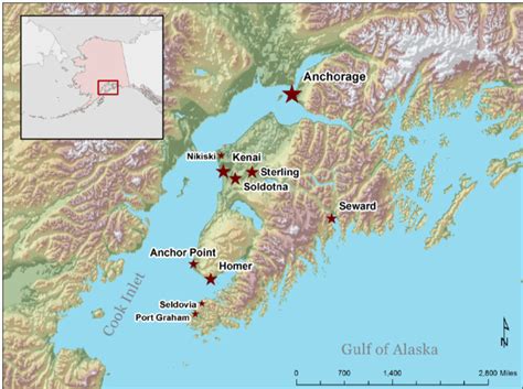 Map Of Kenai Peninsula Alaska - Cities And Towns Map