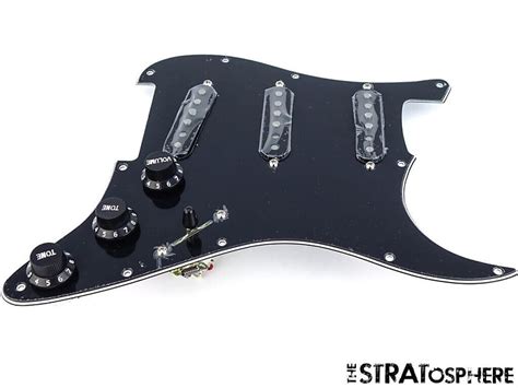 NEW Fender Stratocaster LOADED PICKGUARD Strat Tex Mex Black Reverb