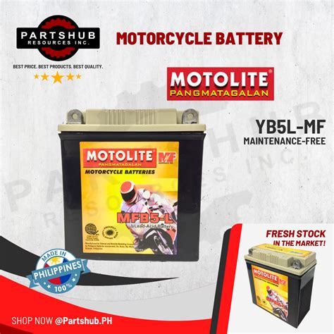 Motolite Motorcycle Battery Yb L Mf Maintenance Free Nmax Aerox Click