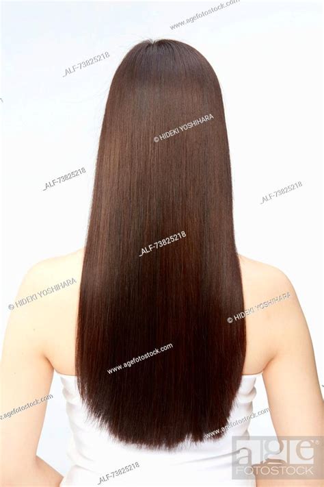 Japanese woman with silky hair, Stock Photo, Picture And Royalty Free ...