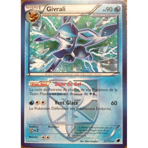 Carte Pokémon Givrali 90 PV 23 116 GLACIATION PLASMA NEUF FR