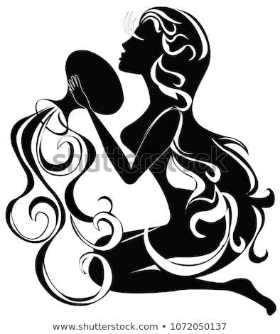 Beautiful Elegant Zodiac Aquarius Design Illustration: стоковая ...