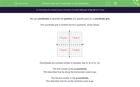 Work With Coordinates In Four Quadrants Worksheet Edplace 29412 Hot Sex Picture