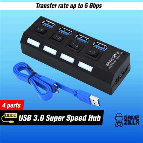 Jual Hub Usb High Speed Port Saklar Power On Off Shopee Indonesia