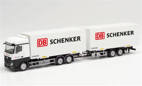 Miniature Mercedes Actros 1 87 Herpa Bigspace DB Schenker Wechselkoffer