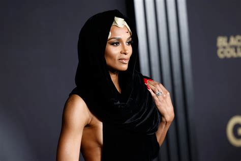 Ciara Wears A Hooded Gown To Black Music Collective Popsugar Fashion Uk