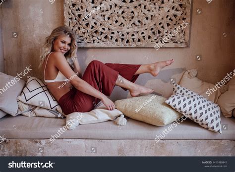 Beautiful Sexy Woman Blonde Hair East Stock Photo 1417480841 Shutterstock