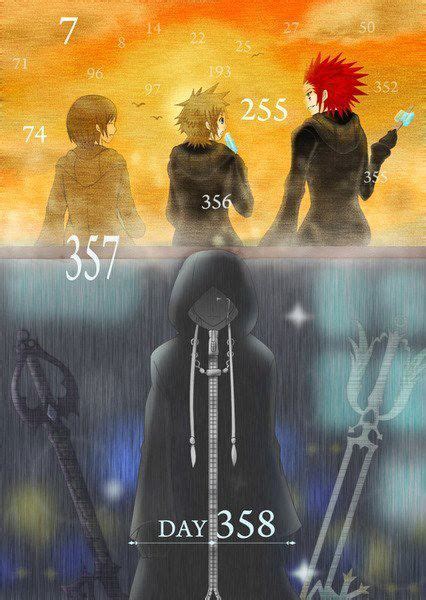 Xion Roxas Axel Kingdom Hearts 358 2 Days Kingdom Hearts