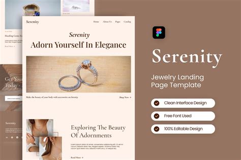 Serenity Jewelry Landing Page Figma