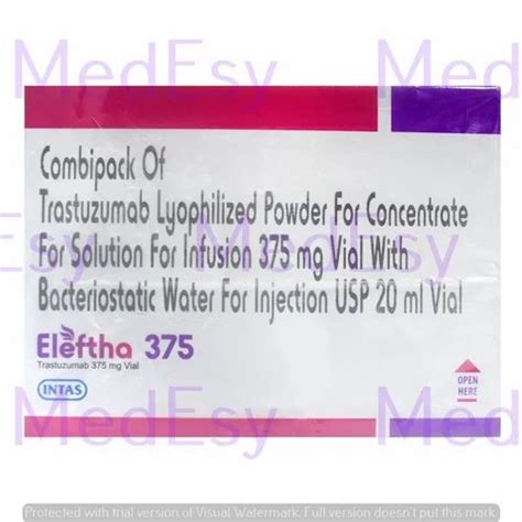 Trastuzumab Breast Cancer Eleftha Injection 150mg 375mg 440mg Intas By