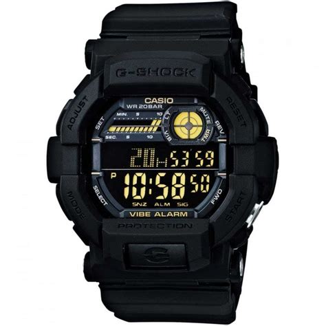 Casio G Shock Men S Black Gold Digital Watch GD 350 1BER Francis