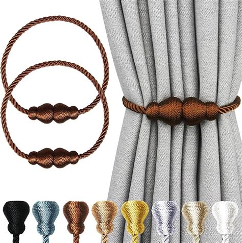 Nieffeiy Magnetic Curtain Tiebacks 2pack Outdoor Curtain