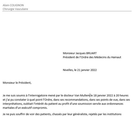 Modele De Lettre L Ordre Des Medecins