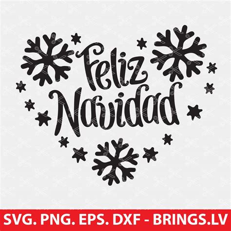 Feliz Navidad SVG Christmas SVG PNG DXF Cut Files For Cricut