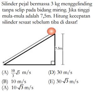 Silinder Pejal Bermassa Kg Menggelinding Tanpa Selip Pa