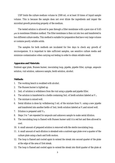 Lab Report Aseptic Technique And Sterility Testing Pp253 Aseptic