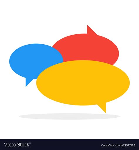 Chat Icon Color Speech Bubbles In Conversation Vector Image