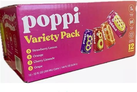 POPPI PREBIOTIC SODA Variety Pack 12 Fl Oz 12 Pk 20 32 PicClick UK