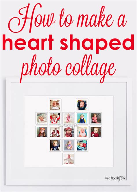 Heart Shaped Photo Collage Template