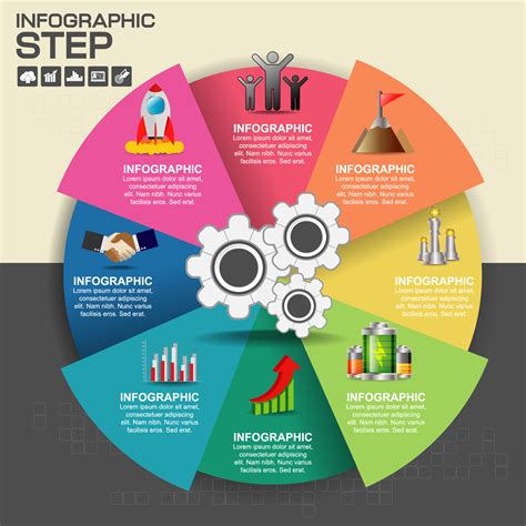 Coolorful Pie Chart Infographics Template 1235445 Vector Art At Vecteezy