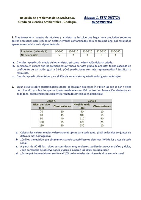 Estadstica Ejemplos Y Ejercicios Resueltos De Secundaria