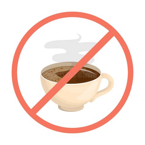 Coffee Forbidden Sign No Food And Drink Allowed Banned Isolated