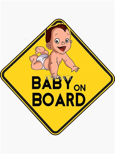 Baby On Board Sticker For Sale By Vernaci Redbubble