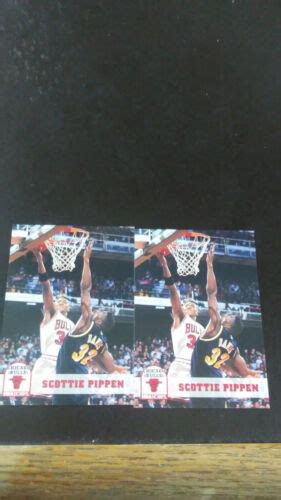 FREE SHIPPING 2 Count Lot Scottie Pippen 1993 94 Hoops Basketball HOF