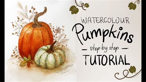 Watercolor Pumpkin Tutorial YouTube