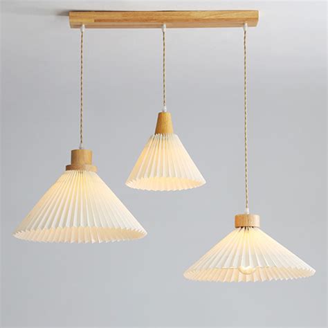 Modern Beige Pleated Pendant Light Ping Lighting