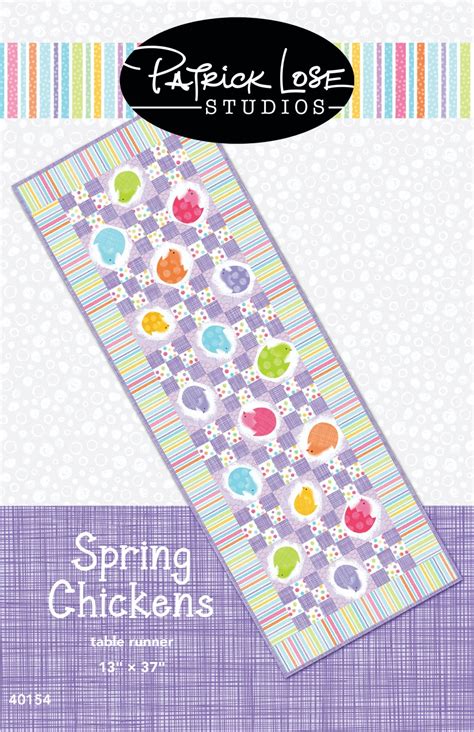 Spring Chickens Table Runner Digital Pattern