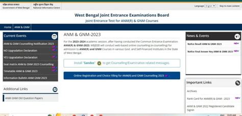 Wb Anm Gnm Counselling Round 1 Seat Allotment Result Today