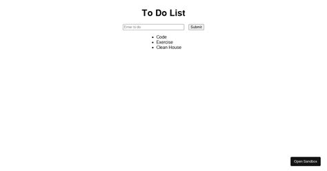 To Do Practice 1 Codesandbox