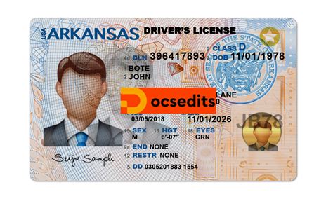 Arkansas Driver License Psd Template Usa Valuable Driving License Id