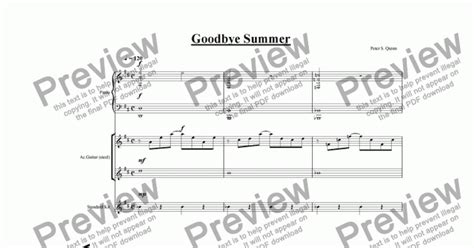 Goodbye Summer Download Sheet Music Pdf File