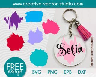 Free Paint Brush Stroke Svg Keychain Pattern Creative Vector Studio