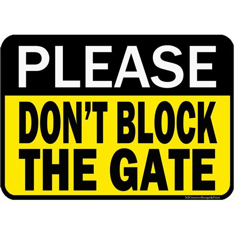 Please Don T Block The Driveway A Laminated Signage Shopee Philippines