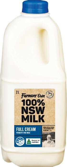 Farmersu2019 Own Australian Full Cream Milk 2 Litre Offer At Woolworths