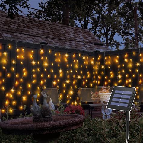 Cciland Mx M Solar Curtain Lights Outdoor Garden Fairy Lights Leds