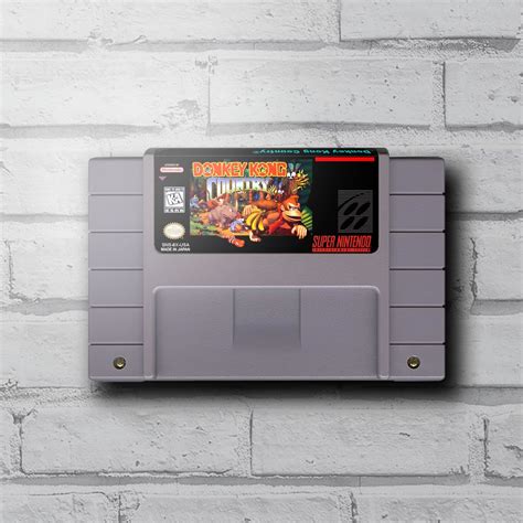 Cartucho Decorativo Fita Super Nintendo Donkey Kong Country Quadro