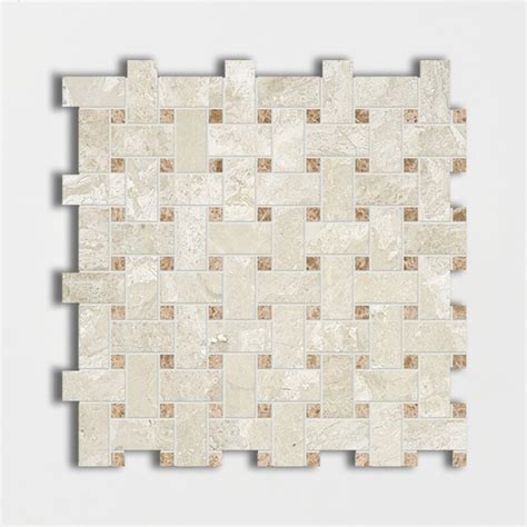 Diana Royaldise Honed Basket Weave Marble Mosaic Marble