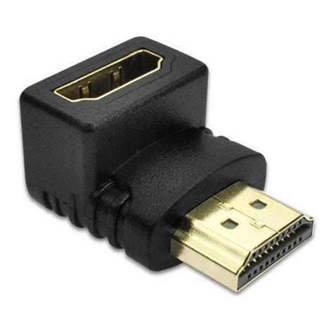 Adaptador Conector HDMI Emenda Macho Femea 90 Graus Em L P Tv 4k