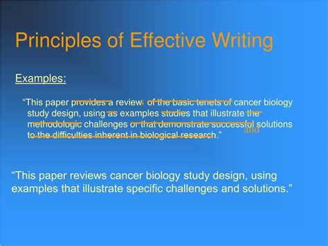 Ppt Part I Principles Of Effective Writing Kristin Cobb Phd