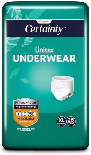 Walgreens Certainty Underwear For Men And Women 28ct Xl Moderate Health And Household