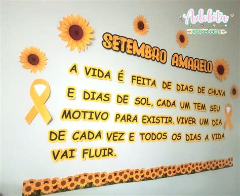 Painel Setembro Amarelo Adoleta Pedag Gica