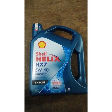 Jual Oli Mesin Mobil Shell Helix HX7 5W 40 SN Plus 4 Liter Scan Barcode